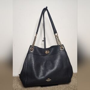 Coach Black Leather Shoulder Bag